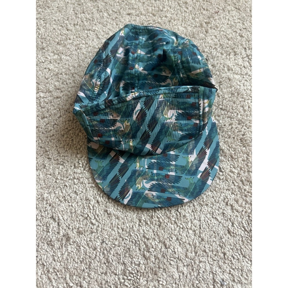 TRUTH - Vintage Kestrel Falcon Teal 5 Panel Snapback Flatbill Hat Cap